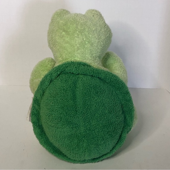Ty Pluffies 9 inch Green Turtle  Zips Tylux Plush 2007 Stuffed Animal Soft Toy - Picture 2 of 4